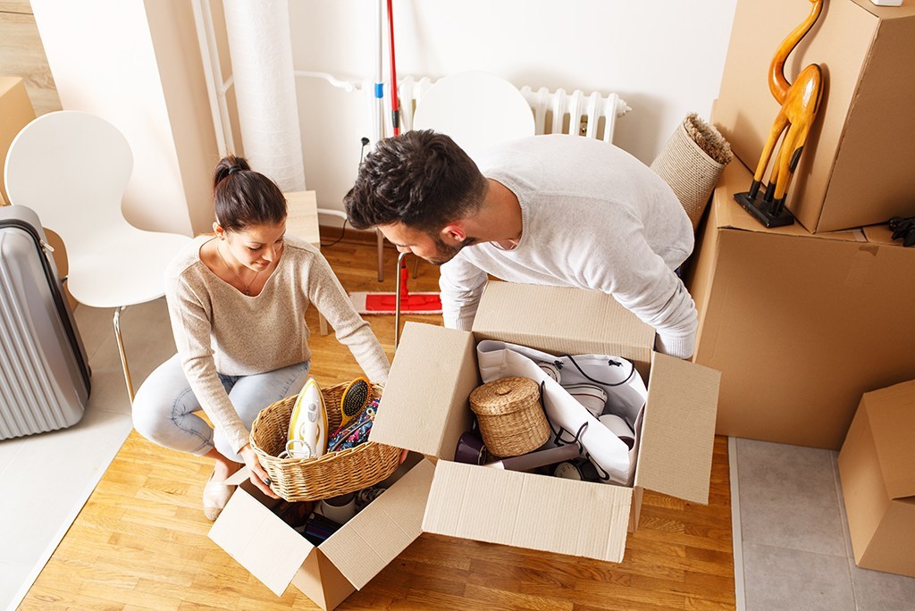 Packing a home for removals in Leicester