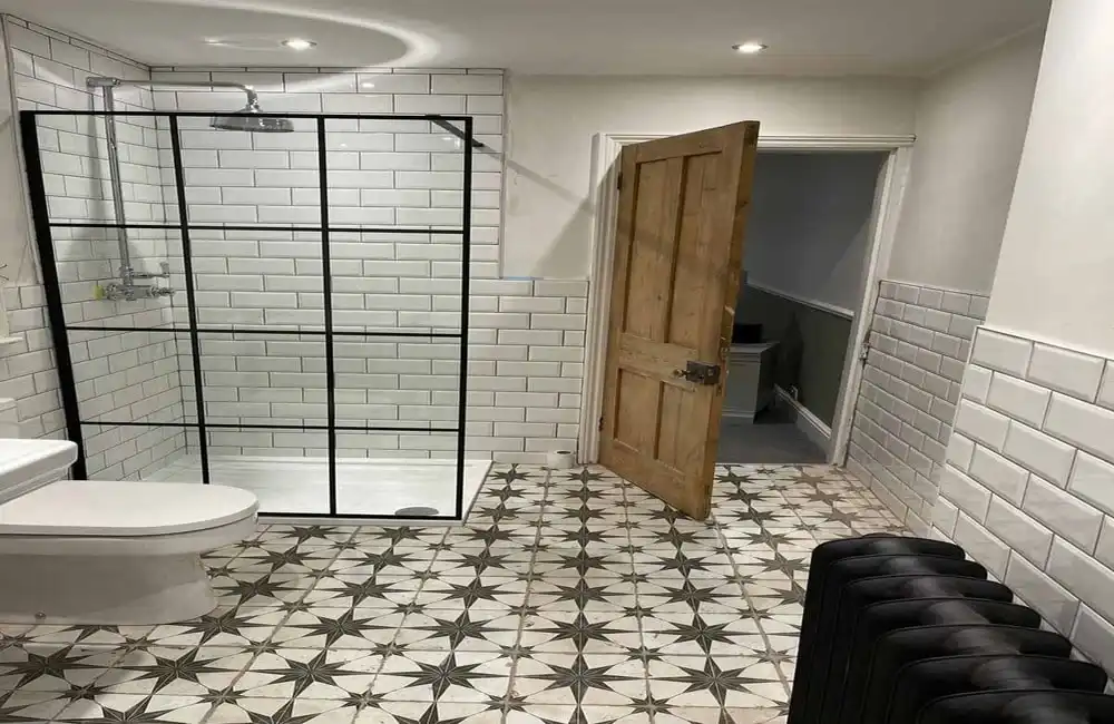 Bold Patterned Bathroom Floor Tiles