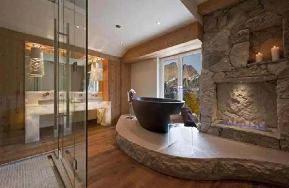 Luxury Bathroom with Natural Stone